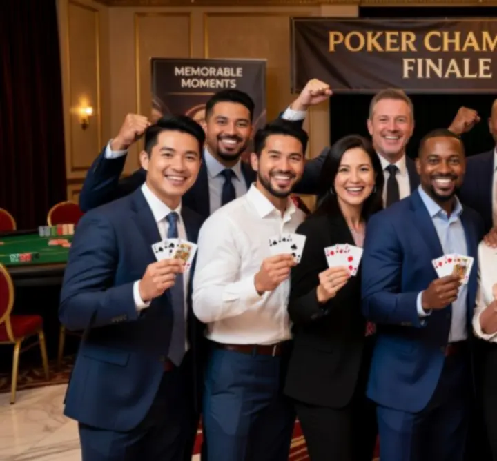 Montage of successful poker and social events