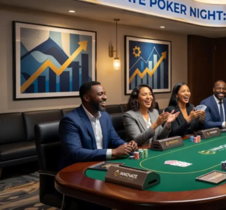 Themed poker experience with decorative elements and immersive atmosphere